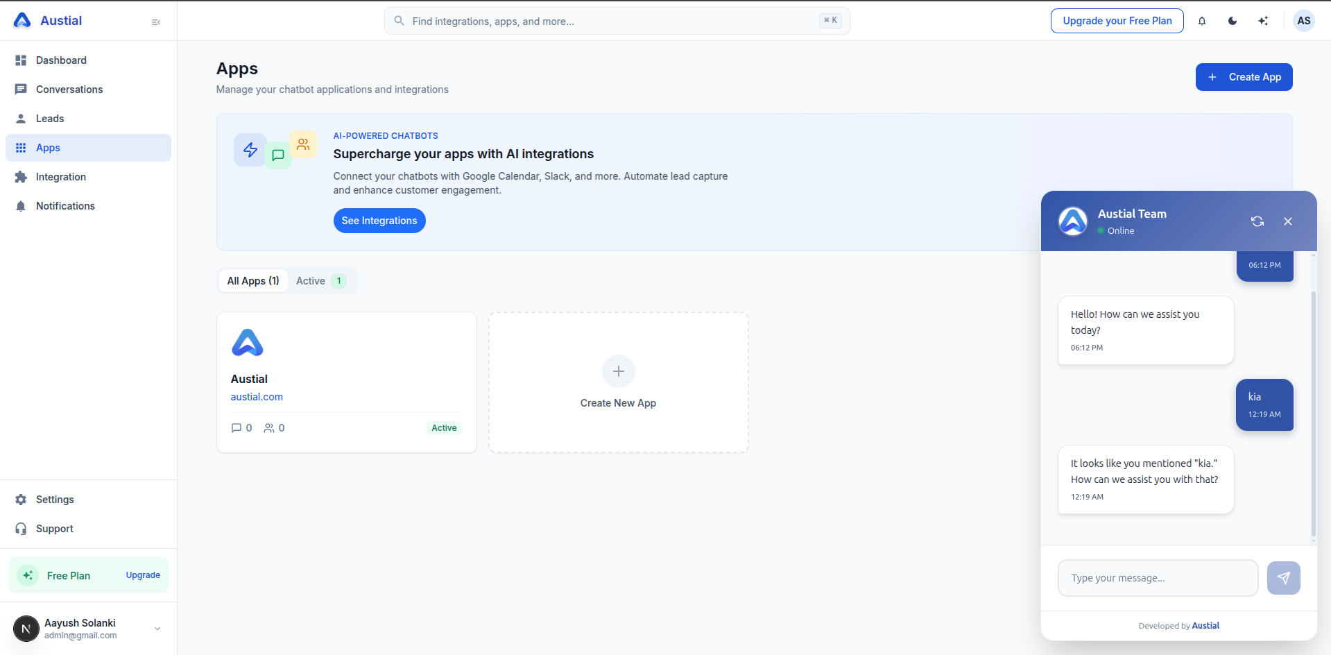 Chatbot Panel Preview